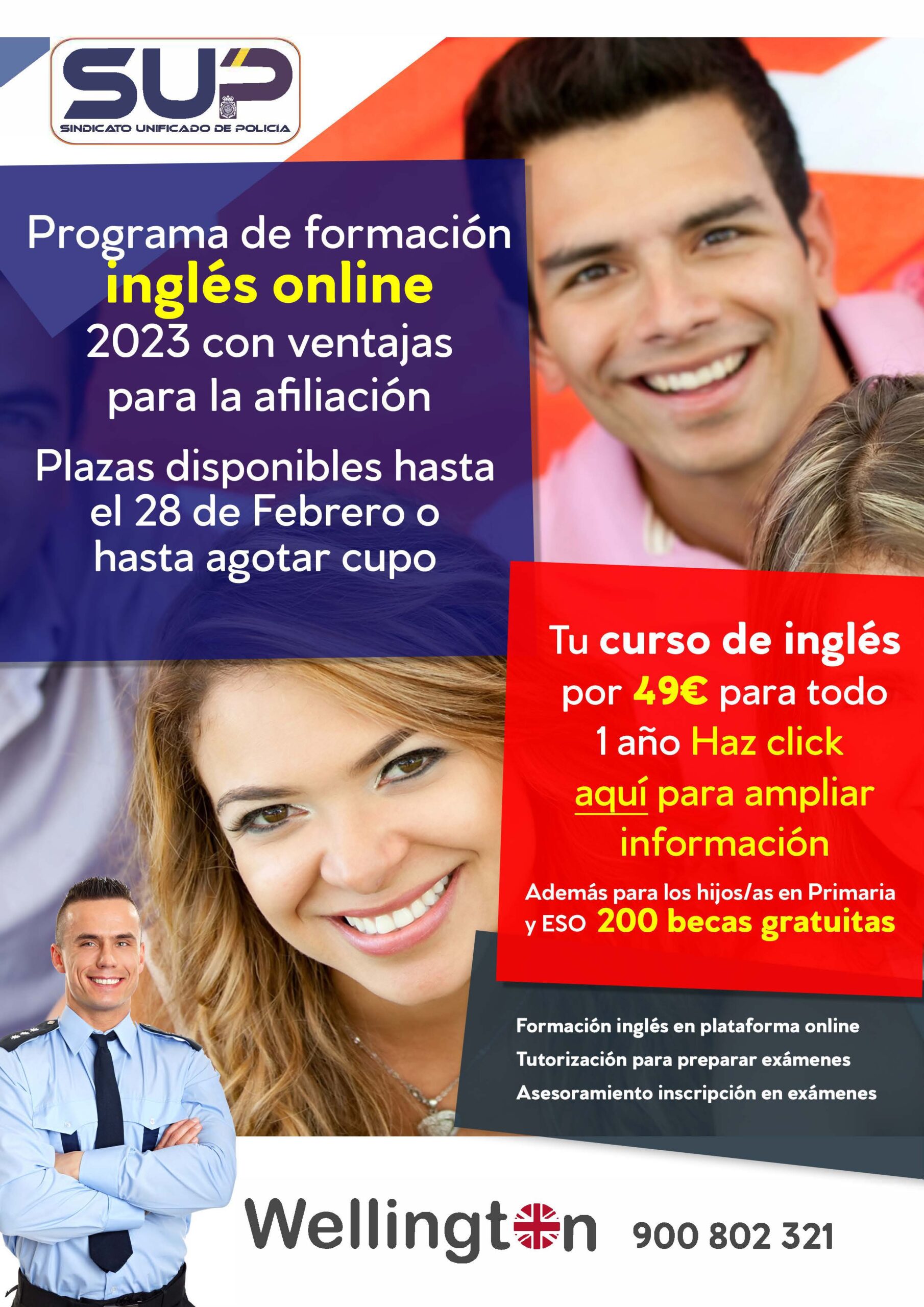 CURSOS DE INGLÉS ONLINE A PRECIO ESPECIAL_WELLINGTON Formación SUP